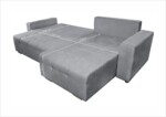 Coltar extensibil Venice, 287x169x96 cm, cu lada de depozitare, GriTip: Extensibila | Interval lungime: Peste 200 cm | Forma: Coltar | Material tapiterie: Textil | Numar locuri: 3 | Garantie: 2 ani - imagine 3