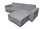 Coltar extensibil Venice, 287x169x96 cm, cu lada de depozitare, GriTip: Extensibila | Interval lungime: Peste 200 cm | Forma: Coltar | Material tapiterie: Textil | Numar locuri: 3 | Garantie: 2 ani - imagine 6