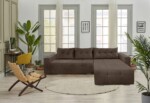 Coltar extensibil Venice, 287x169x96 cm, cu lada de depozitare, MaroTip: Extensibila | Interval lungime: Peste 200 cm | Forma: Coltar | Material tapiterie: Textil | Numar locuri: 3 | Garantie: 2 ani