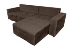 Coltar extensibil Venice, 287x169x96 cm, cu lada de depozitare, MaroTip: Extensibila | Interval lungime: Peste 200 cm | Forma: Coltar | Material tapiterie: Textil | Numar locuri: 3 | Garantie: 2 ani - imagine 6