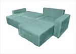 Coltar extensibil Venice, 287x169x96 cm, cu lada de depozitare, MintTip: Extensibila | Interval lungime: Peste 200 cm | Forma: Coltar | Material tapiterie: Textil | Numar locuri: 3 | Garantie: 2 ani - imagine 3
