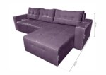 Coltar extensibil Venice, 287x169x96 cm, cu lada de depozitare, MovTip: Extensibila | Interval lungime: Peste 200 cm | Forma: Coltar | Material tapiterie: Textil | Numar locuri: 3 | Garantie: 2 ani - imagine 2
