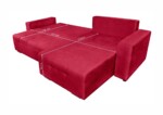 Coltar extensibil Venice, 287x169x96 cm, cu lada de depozitare, RosuTip: Extensibila | Interval lungime: Peste 200 cm | Forma: Coltar | Material tapiterie: Textil | Numar locuri: 3 | Garantie: 2 ani - imagine 3