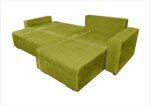 Coltar extensibil Venice, 287x169x96 cm, cu lada de depozitare, VerdeTip: Extensibila | Interval lungime: Peste 200 cm | Forma: Coltar | Material tapiterie: Textil | Numar locuri: 3 | Garantie: 2 ani - imagine 3