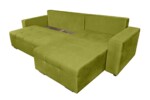 Coltar extensibil Venice, 287x169x96 cm, cu lada de depozitare, VerdeTip: Extensibila | Interval lungime: Peste 200 cm | Forma: Coltar | Material tapiterie: Textil | Numar locuri: 3 | Garantie: 2 ani - imagine 7