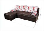 Coltar extensibil reversibil Modena Coffee Roses Flower 206x145x80 cm cu lada de depozitareInterval lungime: Peste 200 cm | Forma: Coltar | Tip: Extensibila | Material tapiterie: Textil | Numar locuri: 3 | Garantie: 2 ani - imagine 2
