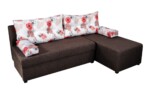 Coltar extensibil reversibil Modena Coffee Roses Flower 206x145x80 cm cu lada de depozitareInterval lungime: Peste 200 cm | Forma: Coltar | Tip: Extensibila | Material tapiterie: Textil | Numar locuri: 3 | Garantie: 2 ani - imagine 8
