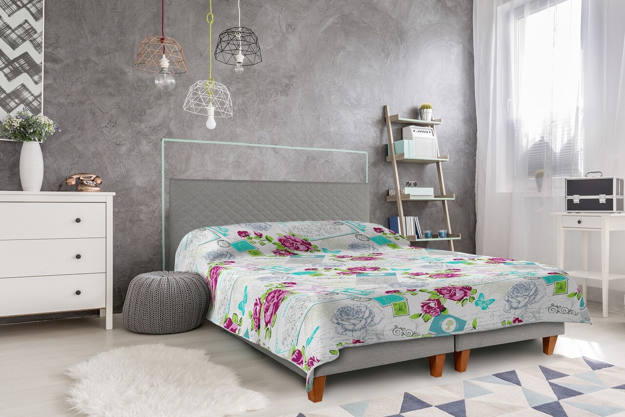 l-cuvertura-matlasata-2-fete-alcam-210x220-cm-rose Cuvertura matlasata 2 fete Alcam, 210x220 cm, RoseTip: Cuvertura - imagine 1