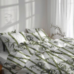 Lenjerie de pat dubla King Size, Bamboo, TC200, 4 piese, 200x220 cm, bumbac satinat, multicolorTip produs: Set | Numar bucati/set: 4 piese | Pentru: 2 persoane - imagine 2