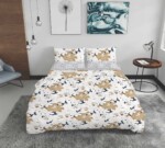 Lenjerie de pat dubla King Size, Maira, TC200, 4 piese, 200x220 cm, bumbac satinat, multicolorTip produs: Set | Numar bucati/set: 4 piese | Pentru: 2 persoane