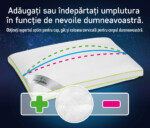 Perna Nature, 45 x 65 cm, Alb - BambusCompozitie umplutura: Fibre siliconice, fibre bambus | Nivel fermitate: Medie | Garantie: 1 an - imagine 4