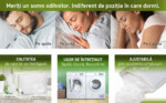 Perna Nature, 60 x 60 cm, Alb - BambusCompozitie umplutura: Fibre siliconice, fibre bambus | Nivel fermitate: Medie | Garantie: 1 an - imagine 6