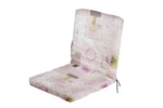 Perna scaun cu spatar, Alcam, Choco Lavanda, 90x44x3 cmStil: Floral | Imprimeu: Cu model | Forma: Dreptunghi | Tip produs: Perna scaun