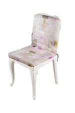 Perna scaun cu spatar, Alcam, Choco Lavanda, 90x44x3 cmStil: Floral | Imprimeu: Cu model | Forma: Dreptunghi | Tip produs: Perna scaun - imagine 6