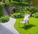 Perna scaun cu spatar Alcam, Midsummer, 105x48x3 cm, microfibra matlasta, LavandaStil: Floral | Imprimeu: Cu model | Forma: Dreptunghi | Tip produs: Perna scaun - imagine 4
