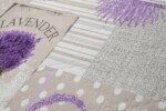 Perna scaun cu spatar Alcam, Midsummer, 105x48x3 cm, microfibra matlasta, LavandaStil: Floral | Imprimeu: Cu model | Forma: Dreptunghi | Tip produs: Perna scaun - imagine 5