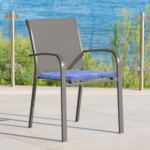 Perna scaun Fantezie Blue Black 39x39x3 cmStil: Clasic | Imprimeu: Uni | Tip produs: Perna scaun | Forma: Patrat - imagine 2