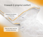 Pernă Wool 37x37 - Lână MerinosCompozitie umplutura: Lana merinos; Fibre siliconice | Nivel fermitate: Medie | Proprietati: Lavabila | Garantie: 2 ani - imagine 5