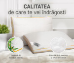 Pernă Wool 45x65 - Lână MerinosCompozitie umplutura: Lana merinos; Fibre siliconice | Nivel fermitate: Medie | Proprietati: Lavabila | Garantie: 2 ani - imagine 4