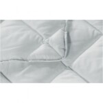 Pilota Alcam de vara din microfibra alba 200x220 cm, 150g/mpSezon: Vara | Proprietati: Matlasata | Densitate: 150 g/m² | Compozitie umplutura: Fibra siliconica - imagine 2