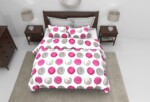Pilota Alcam Sweet Dots microfibra matlasata, 140x200 cm, 250g/mpCompozitie umplutura: Fibra sintetica | Sezon: 4 anotimpuri | Proprietati: Matlasata | Densitate: 250 g/m² - imagine 2