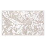 Prosop de plaja Floral Luxury, L'appartement, 100x180 cm, bumbac, 460 gsm, maro deschisImprimeu: Cu model | Tip produs: Prosop de plaja - imagine 2