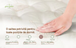 Saltea Feeling Luxury Brown 140x200 cm, H 30 cm, Multipocket, LatexTip: Arcuri Pocket; Latex; | Nivel fermitate: Medie | Proprietati: Bambus | Garantie: 10 ani | Greutate maxima recomandata/persoana - kg: 150 | Fermitate: Medie - imagine 7