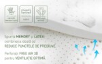 Saltea Ortopedica, Hipoalergenica, Premium Bamboo Memory Latex, 180x200 cm, H 26 cm, Arcuri Pocket, 7 Zone de ConfortNivel fermitate: Medie | Tip: Arcuri Pocket; Latex; Memory | Garantie: 7 ani | Greutate maxima recomandata/persoana - kg: 130 | Fermitate: Medie - imagine 7