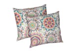 Set 2 perne Kantha, microfibra matlasata Alcam, 70x70 cmCompozitie umplutura: Fibre sintetice | Nivel fermitate: Medie | Proprietati: Lavabila